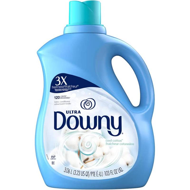 ダウニー ウルトラリキッド ランドリーファブリック 柔軟剤 Downy Ultra Liquid Laundry Fabric Softener, Cool Cotton Scent, 120 Total Loads