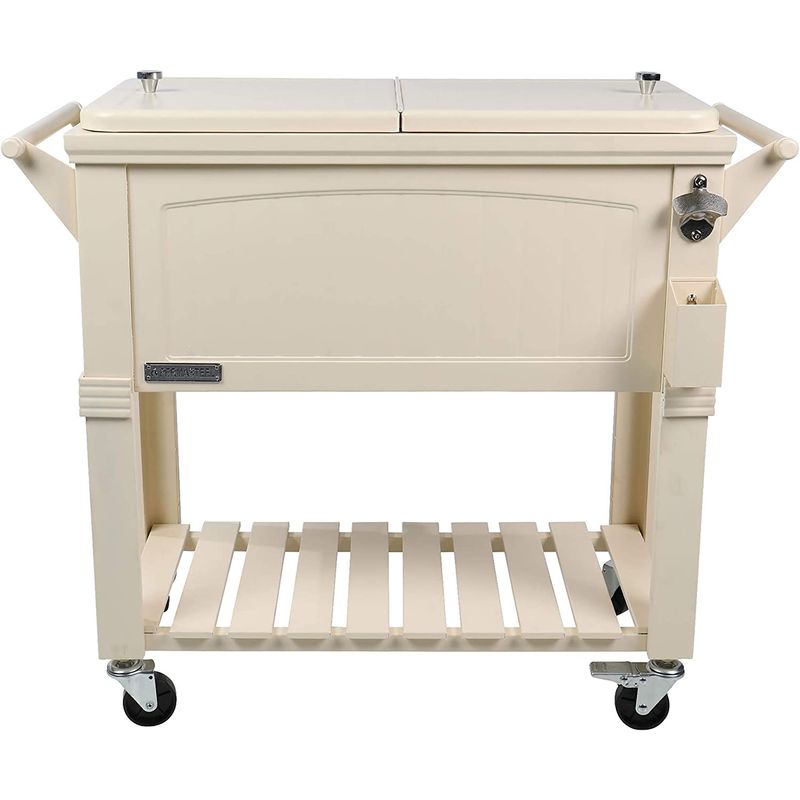 J[g^ N[[{bNX 76L 𔲂t Permasteel 80-Qt Patio Cooler for Outside | Outdoor Beverage Cooler Bar Cart, PS-A203