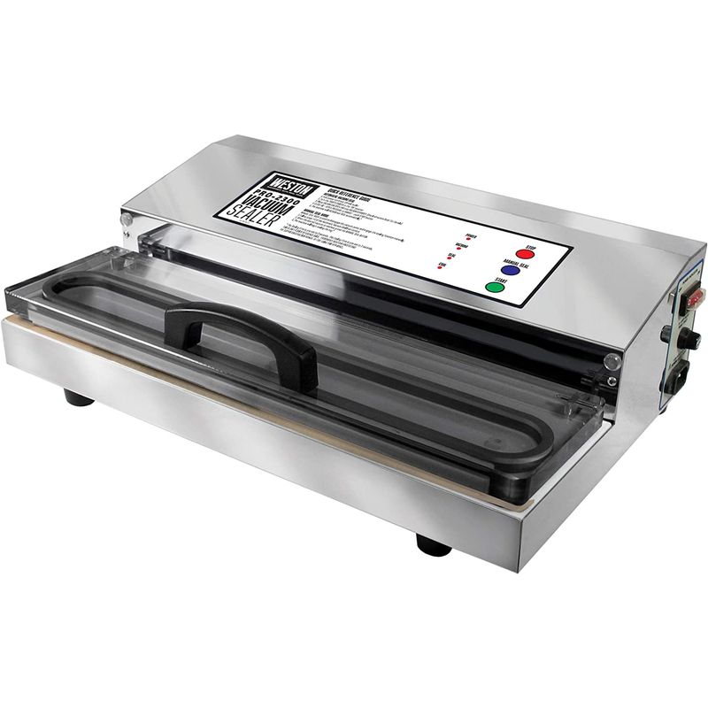 Ɩi ^V[[ oL[ V[ XeX Weston Brands Vacuum Sealer Machine for Food Preservation & Sous Vide, Extra-Wide Bar, Sealing Bags up to 16