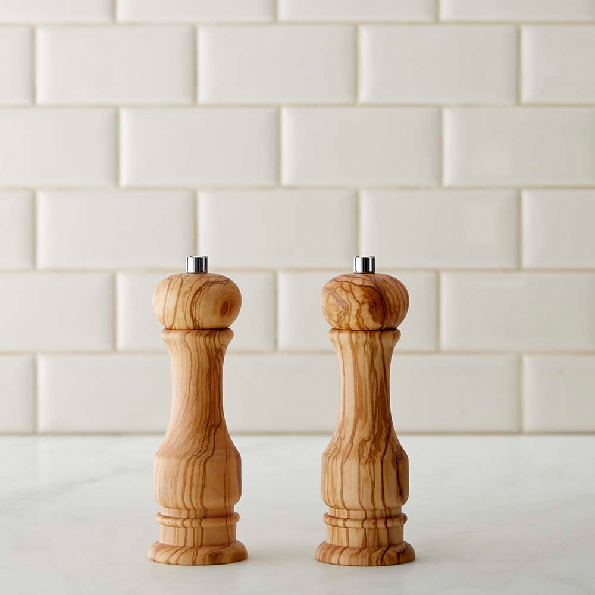 ソルト＆ペッパー ミル セット ウイリアムズ・ソノマ オリーブウッド 木製 イタリア製 Williams Sonoma Traditional Salt & Pepper Mills, Olivewood