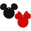 ǥˡ ꥳ ߤ ߥå ߥˡ 2祻å Ĥ ȥ٥å Disney Mickey and Minnie Mouse 100% Silicone Trivets, 2pk