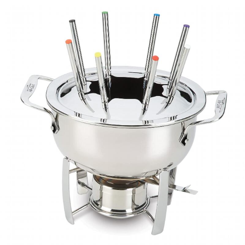 オールクラッド ステンレス チョコレート オイル チーズフォンデュセット All-Clad Stainless Pot with Cast Aluminum Insert Fondue Set, E470S264