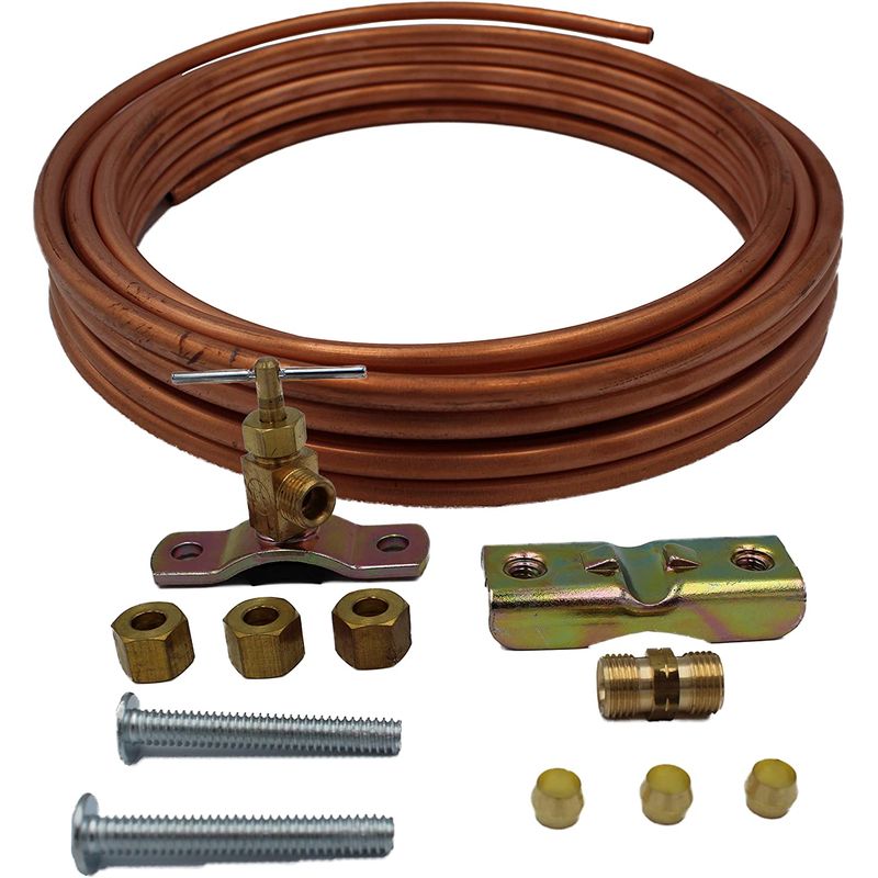 Ⓚɗp  ڑLbg  Oa6.35mm 7.6m X  Supplying Demand CIM25 25 Feet Copper Refrigerator Ice Maker Water Line Kit