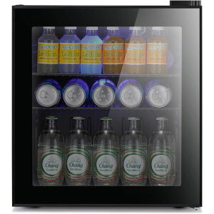 ミニ 冷蔵庫 70缶 ビバレッジクーラー 保冷庫 リバーシブル ガラスドア アトランティックスター Antarctic Star Mini Fridge Cooler - 70 Can Beverage Refrigerator Black Glass Door