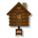 EH[NbN ۑ ؐ Ebh Uq v Ǌ| _ [X Modern Moose log cabin pendulum clock