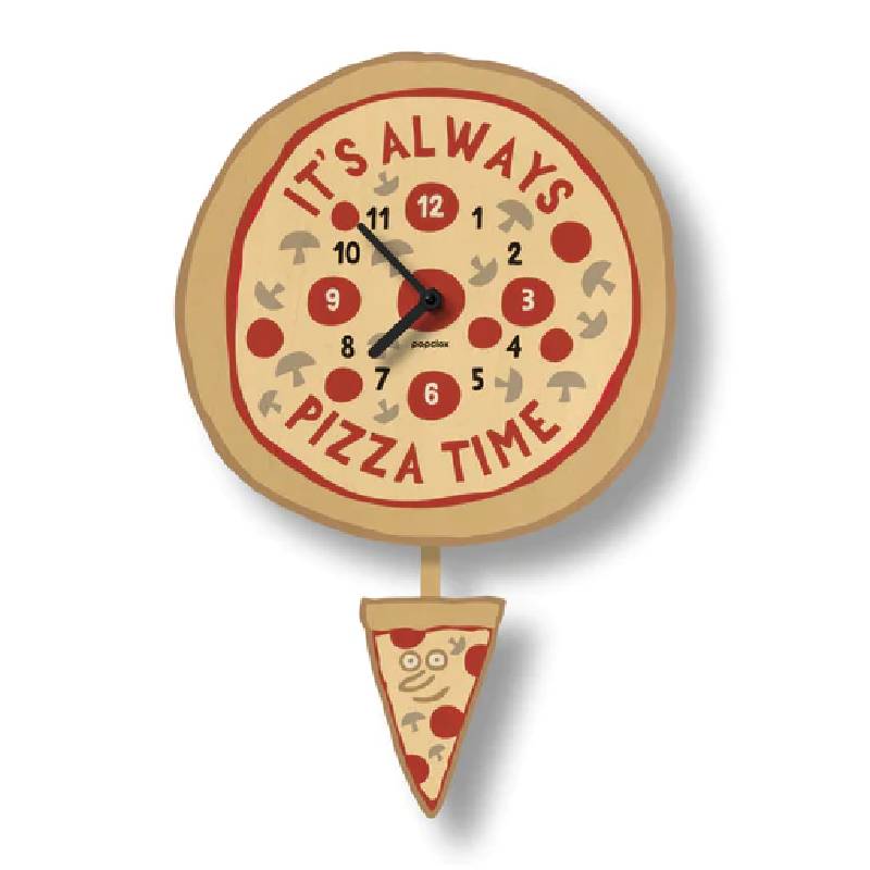 륯å ԥ  å   ɳݤ  ࡼ Modern Moose pizza time pendulum clock