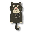 ウォールクロック 子猫 木製 ウッド 振り子 時計 壁掛け モダン ムース Modern Moose kitten pendulum clock