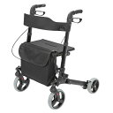 ヘルススマート 折りたたみ式 歩行器 ブラック HealthSmart Folding Gateway Rollator Walker Black