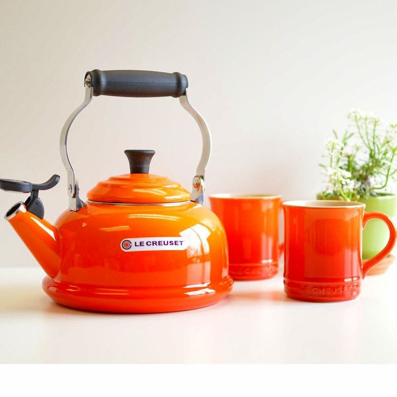 ル・クルーゼ ケトル＆マグセット フレイム オレンジ ルクルーゼ やかん Le Creuset Te ...