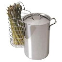 ステンレス アスパラガスや野菜をゆでる鍋 ポット スチーマーバスケット付 パスタにも Stainless Asparagus Pot with Steamer Basket SAS-4