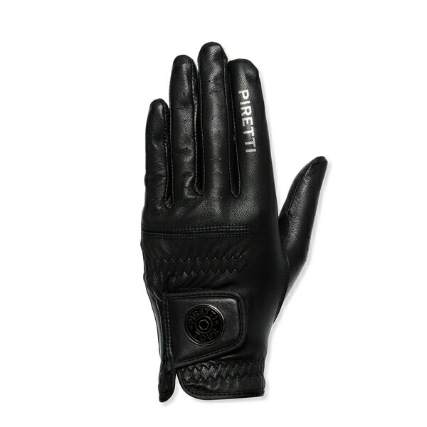 【ピレッティジャパン公式】 ピレッティ レザー グローブ メンズ 調整可能 本皮 天然皮革 ゴルフグローブ ブラック PR-GL0001