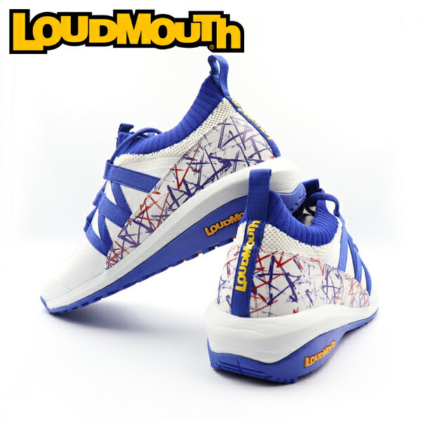 【2023年春夏】 ラウドマウス メンズ スパイクレス ニット ゴルフ シューズ / 355 トリコスターズ (Trico Stars) カジュアル ニット素材...