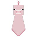 Minecraft ループタオル ブタ マイクラ ひも付きタオル お手拭きタオル 幼稚園 保育園 539191