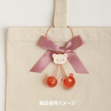 【9月中旬以降〜出荷】 リラックマ キーホルダー コリラックマ コリコグのジュエルチェリー ピンク リボン
