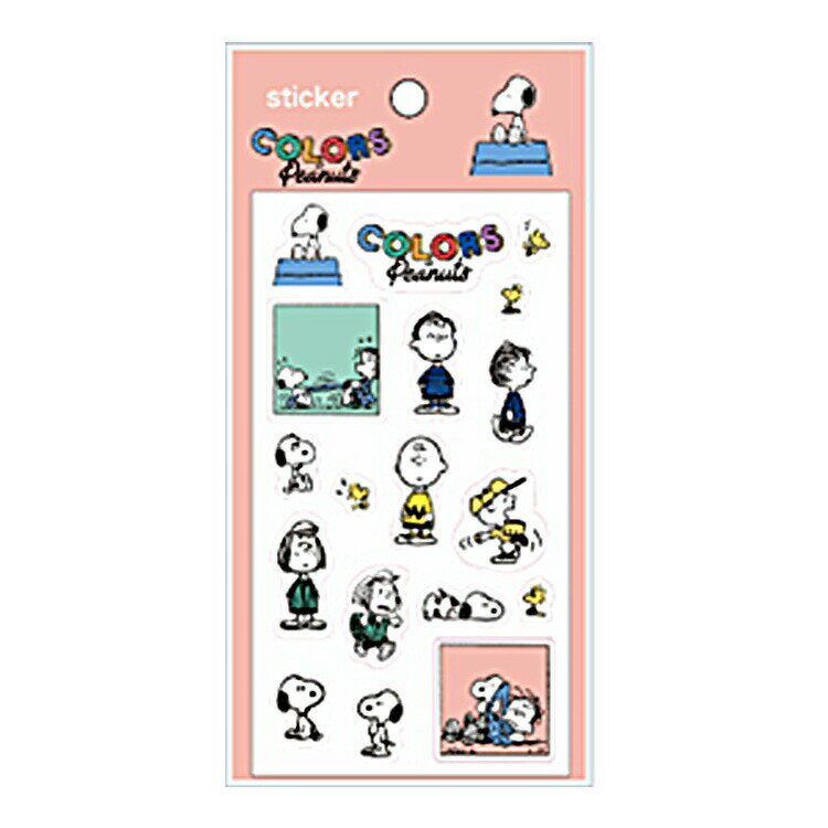 スヌーピー シール ピンク 301109 Colors of Peanuts 手帳 ラッピング デコシール