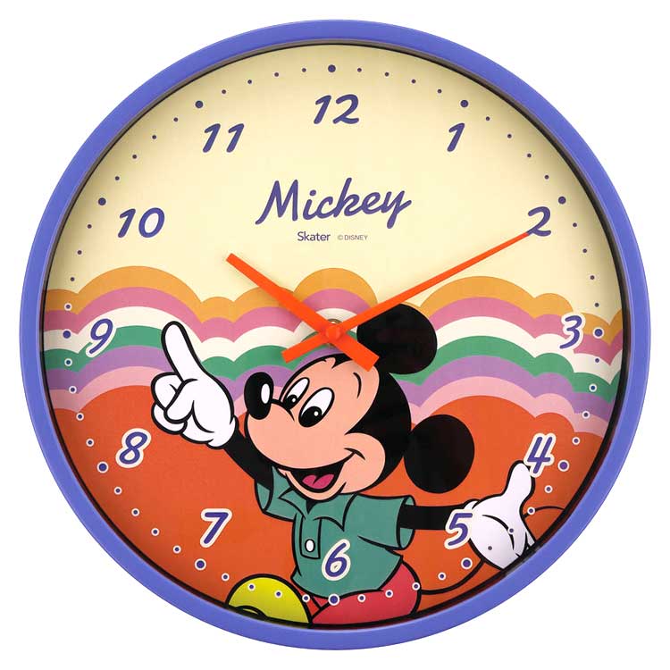 ミッキー ZHW1 掛け時計 ディズニーレトロ 壁掛け とけい 丸型 かわいい