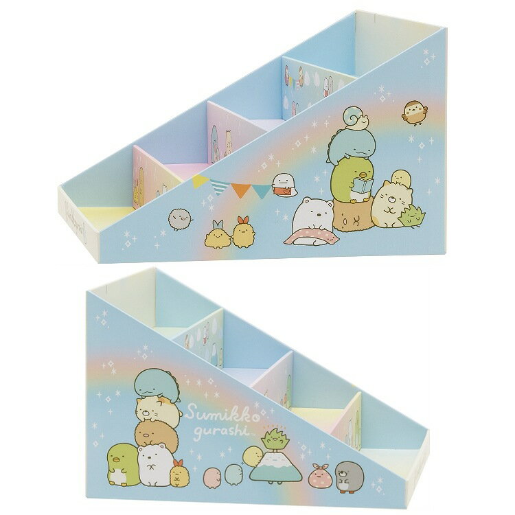 すみっコぐらし すみっコだんだんシェルフ おへやのすみっこおかたづけ すみっコぐらしコレクション ディスプレイ 収納ケース 収納棚 コレクションケース てのりぬいぐるみ収納 お片付けボックス [2]