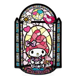 マイメロディ クミテラ 226919 kumi-tera My Melody まいめろでぃ ステンドグラスシリーズ ペーパークラフトキット 光 工作キット 組み立て 接着剤不要