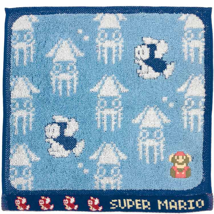 スーパーマリオ ミニタオル 水中ステージ 679946