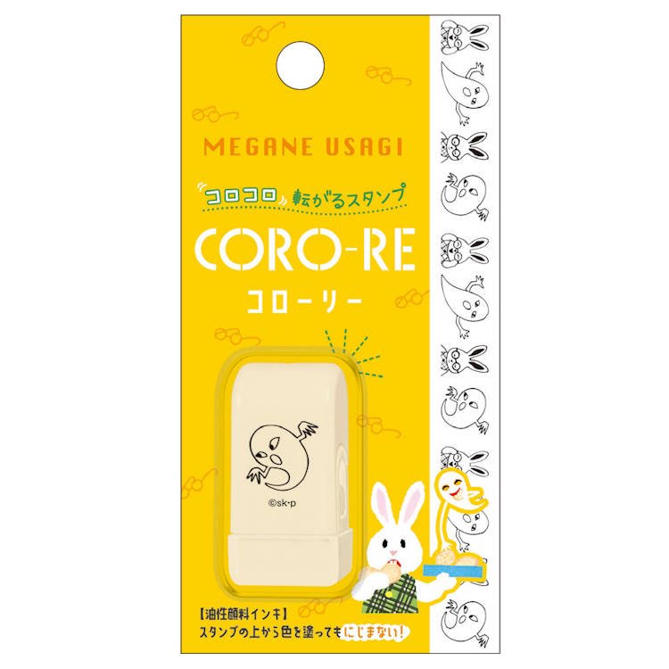 めがねうさぎ コローリー おばけ ステーショナリー スタンプ 転がるスタンプ コロコロ 139312