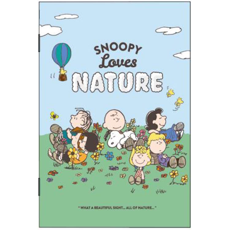 スヌーピー A5ノート ブルー 5mm 方眼 マス 学習 Loves NATURE 301994