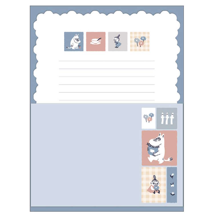 ムーミン カームレター タイル レターセット 便箋 びんせん 封筒 ふうとう 手紙 てがみ 152540