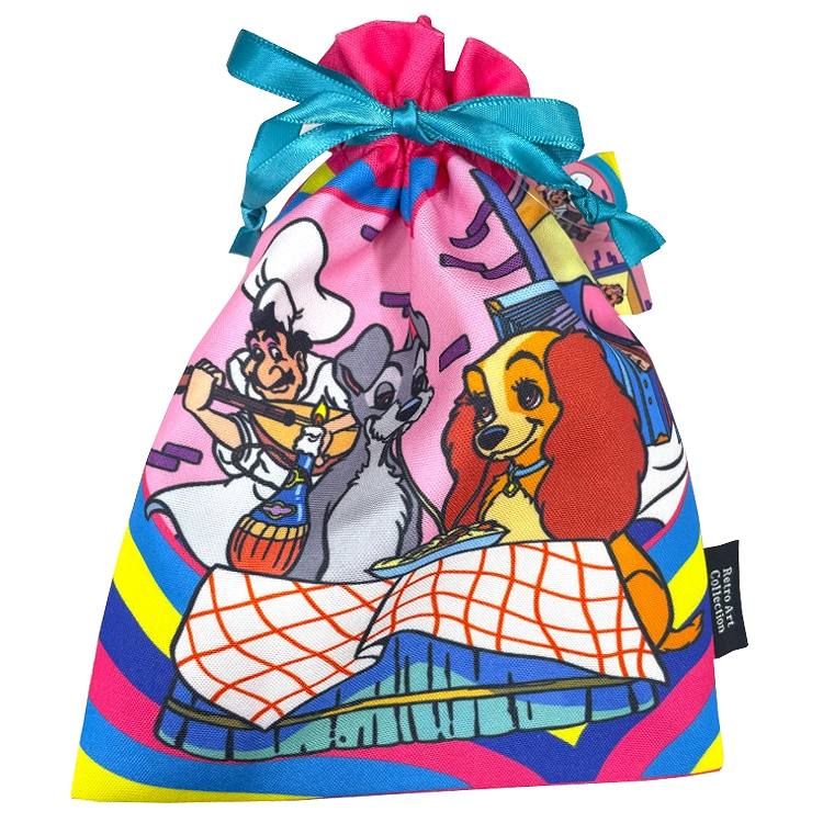 ディズニー 巾着 ディナー レトロアートコレクション1983 Disny 復刻アート れとろ 第5弾 きんちゃく ..