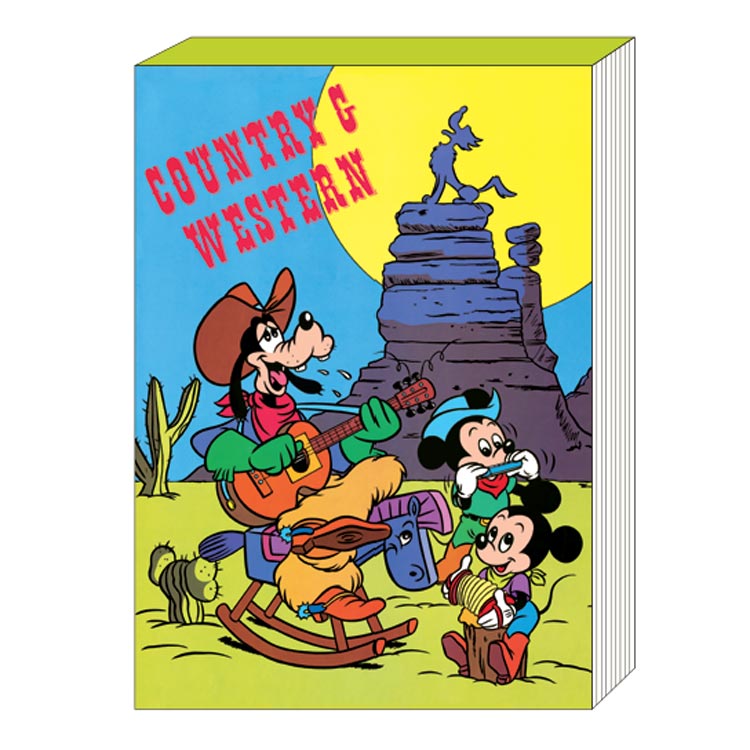 ディズニー メモA6 ウエスタン レトロアートコレクション1983 Disny 復刻アート れとろ 第5弾 4柄 100枚 モーティー フェルディ グーフィー 730226