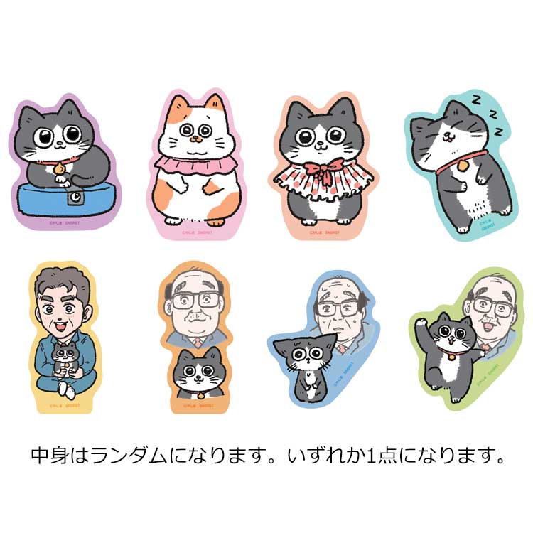 乐天商城 - 【中身はランダム】ねこに転生したおじさん ステッカー 734910 漫画家 やじまさん Twitter X SNS サンスター文具