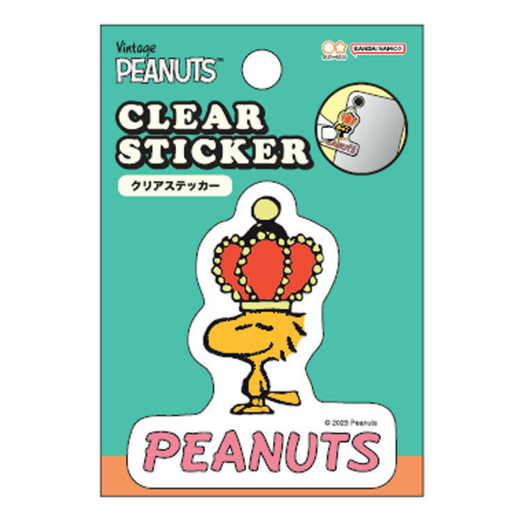 乐天商城 - スヌーピー クリアステッカー 王冠 PEANUTS AMERICAN TASTE 10 ピーナッツ アメリカンテイスト ヴィンテージ デコ シール 734163
