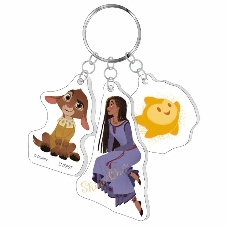 ウィッシュ 3連アクリルキーホルダー 2D 738154 Disney ディズニー サンスター文具のサムネイル
