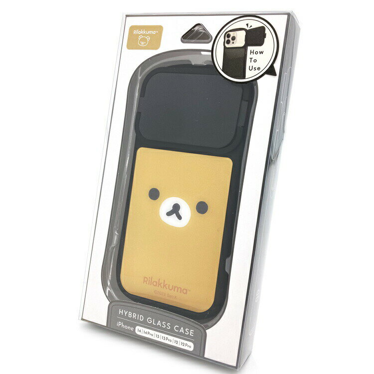 乐天商城 - リラックマ iPhone14/14Pro/13/13Pro/12/12Pro対応ハイブリッドガラスケース リラックマ 107950 サンエックス