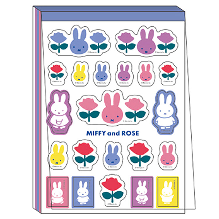 ミッフィー メモパッド シール付 白 051886 MIFFY and ROSE ミッフィー&ローズ