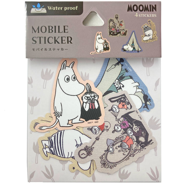 ムーミン モバイルステッカー ドット 117850 MOOMIN リトルミイ スナフキン