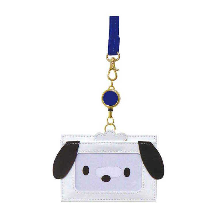 送料無料 ポチャッコ のびるカードケース リール付き IDカードホルダー ネックストラップ 581909