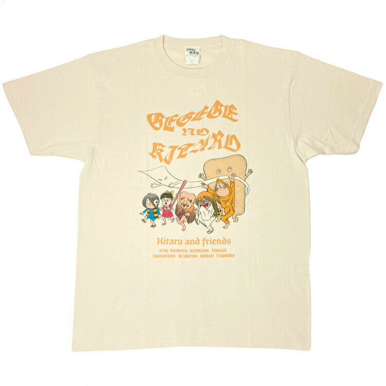 ゲゲゲの鬼太郎 半袖Tシャツ Lサイズ みんなで歩く 069133 大人 レディース 妖怪 猫娘 小泣爺 一反木綿 ぬりかべ 砂かけ婆 ねずみ男