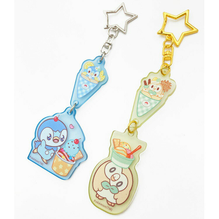 ポケットモンスター フロストアクリルキーホルダーセット ポッチャマ&モクロー 124154 ポケピース Sweets shop pokemon ポケモン