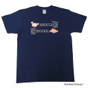 なんでもいきもの 半袖Tシャツ カニとエビ NV 285891 レディース Mサイズ ネイビー