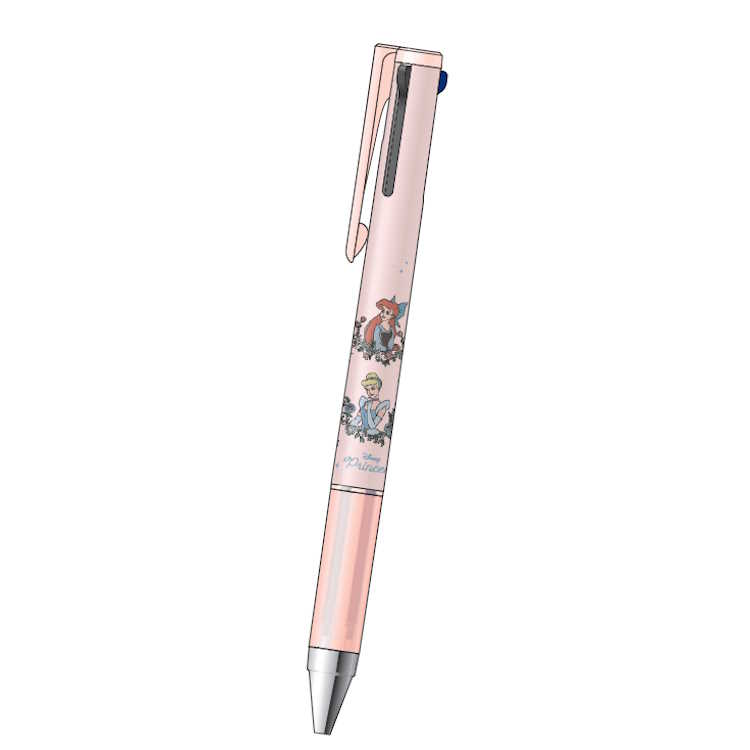 ディズニープリンセス JUICE UP 3 ジュースアップ ボールペン ゲルインキ 0.4mm インク色ブラック レッド ブルー 3色ペン 多色ペン 764849