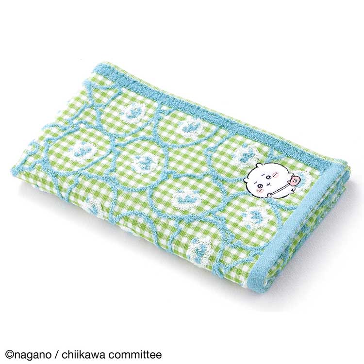 ちいかわ 41-1073180 スモールバスタオル ポシェット グリーン