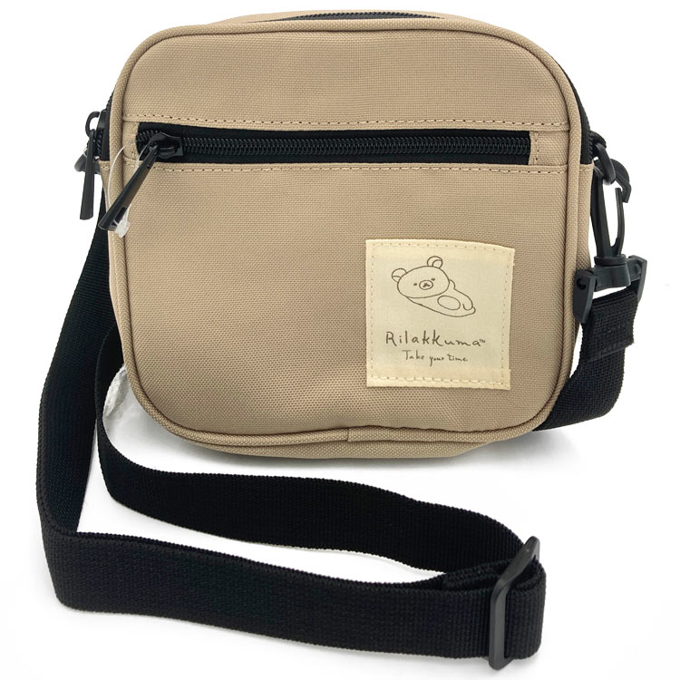 乐天商城 - リラックマ スクエアショルダー RE-PET ベージュ Drawingうとうとシリーズ 153215 ペットボトル リサイクル サンエックス らくがき風タッチ