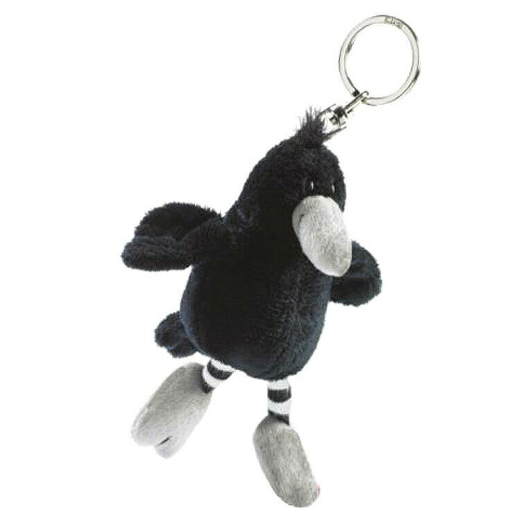 NICI ビーンバッグ カラス シルビオ 10cm ぬいぐるみキーリング キーホルダー マスコット ニキ 動物 アニマル