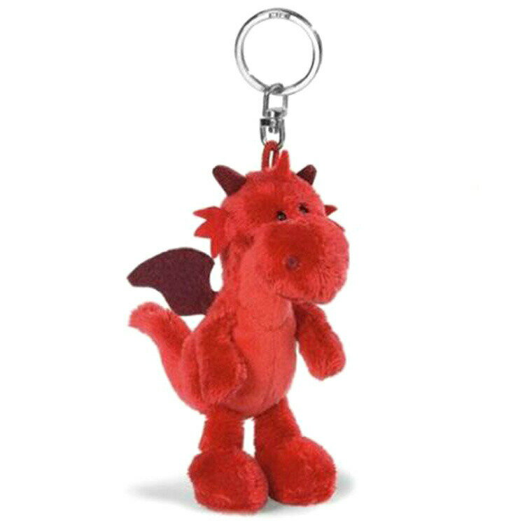 乐天商城 - NICI ビーンバッグ ドラゴン レッド 10cm ぬいぐるみキーリング キーホルダー マスコット ニキ