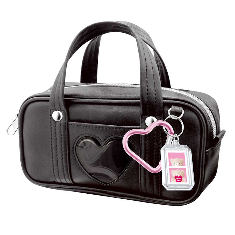 平成レトロ スクールBAG型ペンポーチ ブラック 筆箱 ふでばこ ペンポーチ ケース スクールバッグ型 レトロ 懐かしい デコれる 930210のサムネイル