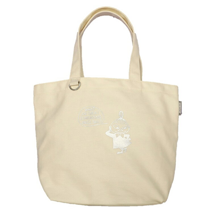 乐天商城 - ムーミン メタリックプリントトート リトルミイ IV 059623 MOOMIN Dカン付き アイボリー