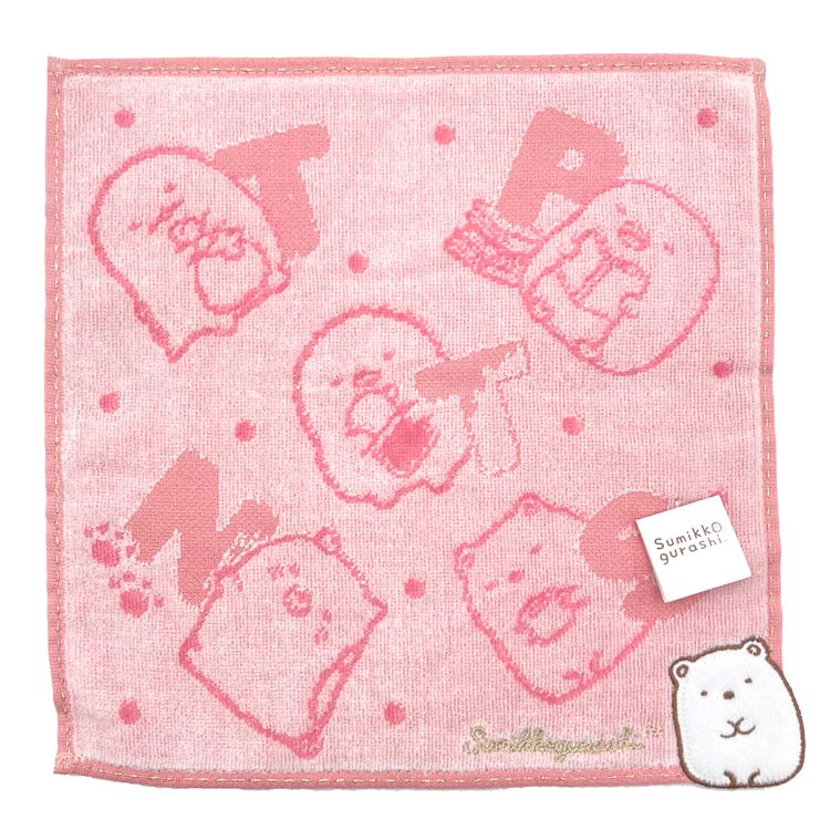 Towels, Handkerchieves - すみっコぐらし タオルハンカチ ピンク 892438 San-X サンエックス