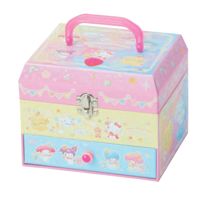 サンリオキャラクターズ ひみつのラブリーボックス ギフトにオススメ シール メモ スタンプ アクセサリー おしゃれ ボックス 318492