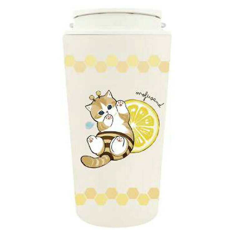 mofusand キャリー保温保冷タンブラー360ml みつばちにゃん 047518 モフサンド ハチ レモン