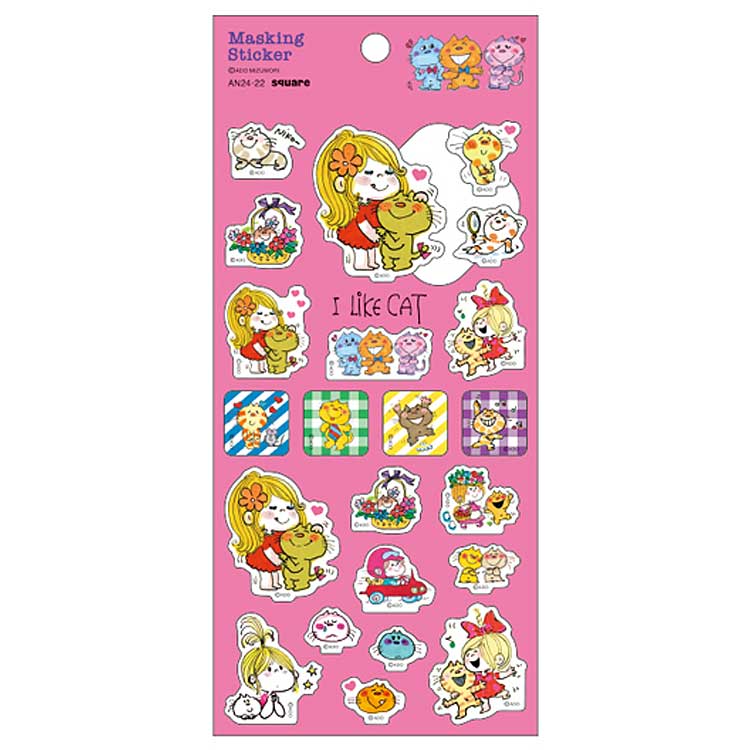水森亜土 マスキングシール ピンク 405214のサムネイル
