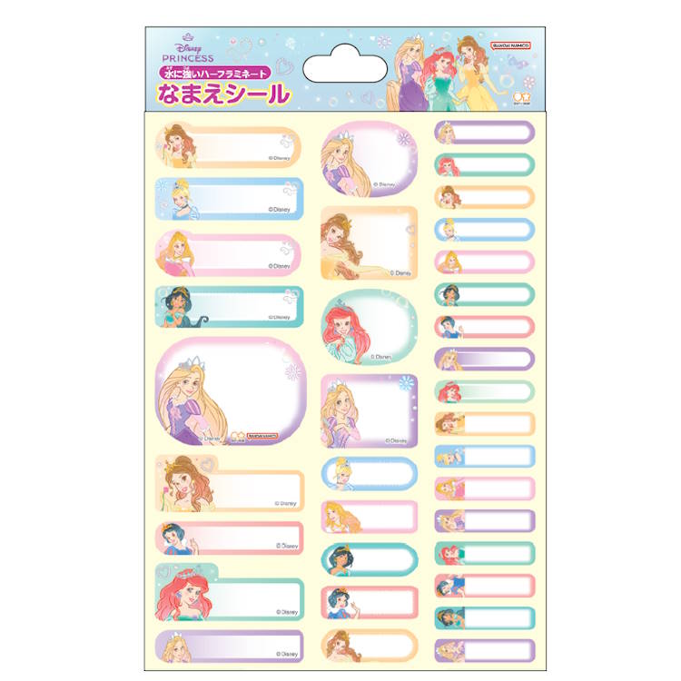 ディズニープリンセス 名前シール なまえシール 新学期 新年度 新学期 775630 入園入学